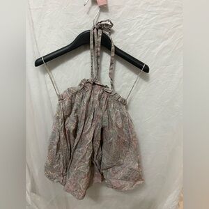 Y2K Vintage H&M Paisley Halter Babydoll Top Size2 EUC